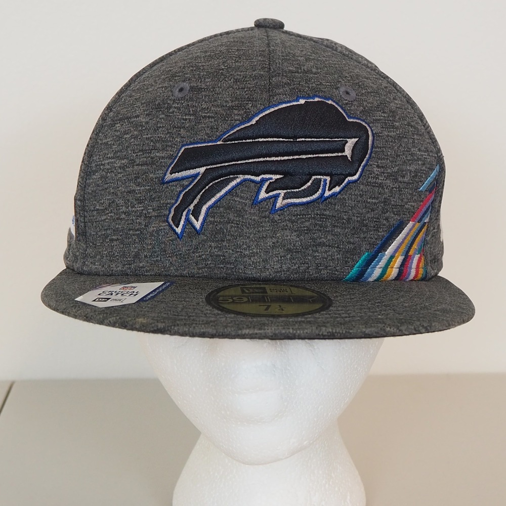 New Era Buffalo Bills NFL Men 7 1/4 Gray‎ Crucial Catch Fitted Hat 59FIFTY